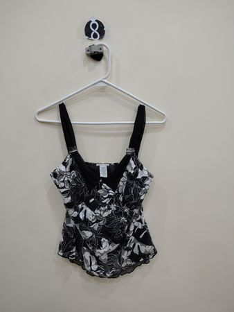 Black and White Floral Top