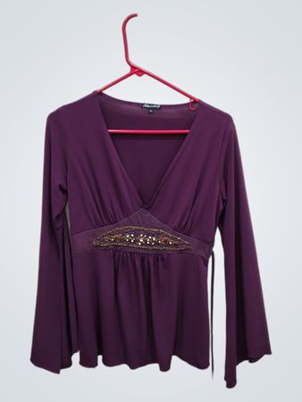 Mandee Purple Long Sleeve Top
