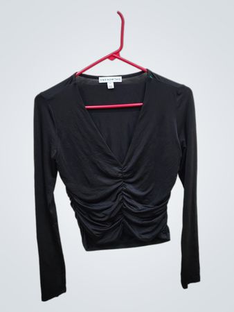 AND NOW THIS Black Long-Sleeve Top