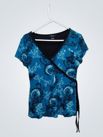 Blue Paisley Top