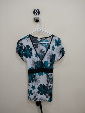 Floral Top with Black Accents