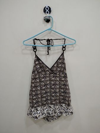 Black and White Patterned Top