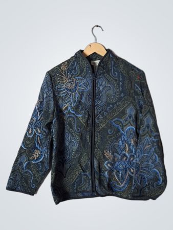 Coldwater Creek Blue Paisley Jacket