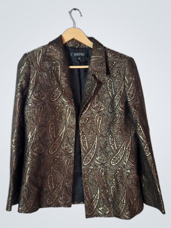 Kasper Brown Paisley Blazer