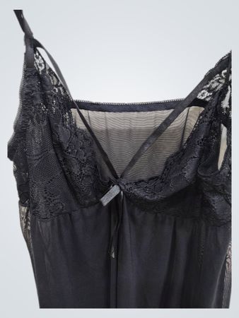 Unbranded Black Lace Slip Dress