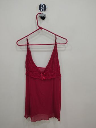 Red Lace Trim Camisole