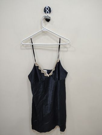 Black Camisole with Lace Trim