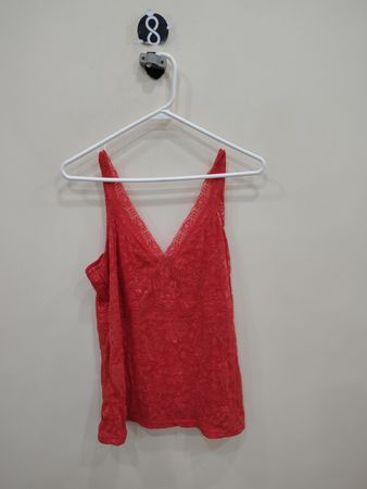 roz & ali Red Lace Top