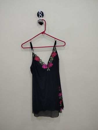 Black Floral Chemise