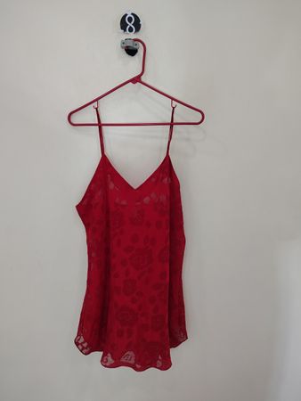 Morgan Taylor Red Floral Cami Top