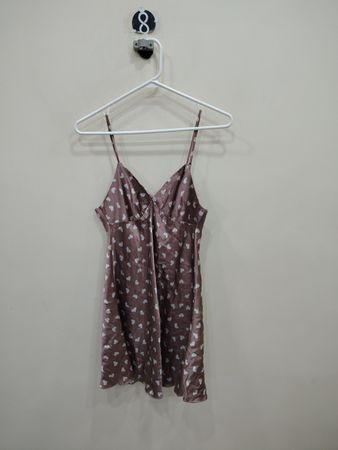 Brown Heart Pattern Dress
