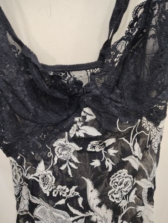 Black and White Floral Camisole