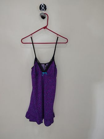 XOXO Purple Leopard Print Slip Dress