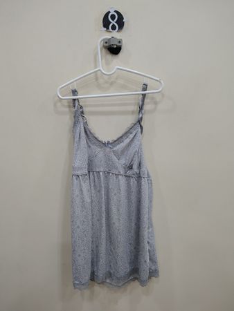 Gray Patterned Tank Top