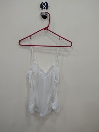 White Lace Trim Camisole