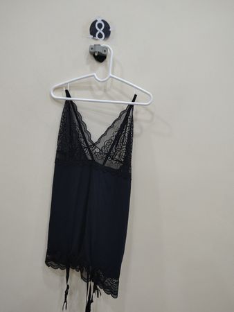 Unbranded Black Lace Trim Cami Top