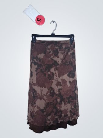 Brown Floral Skirt