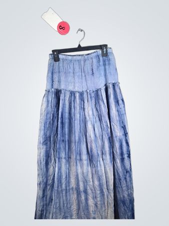 Blue Tie-Dye Maxi Skirt