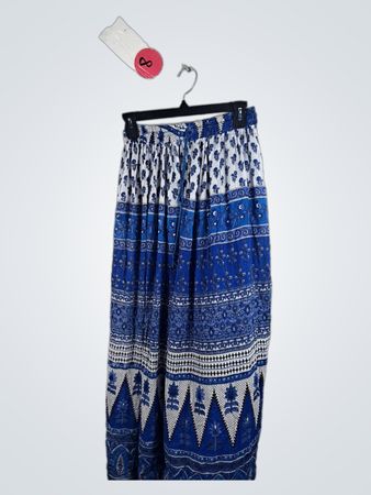 Blue and White Floral Skirt