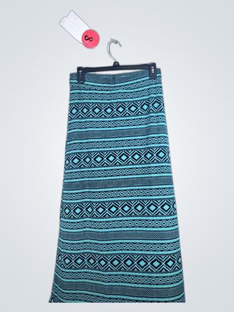 Blue Patterned Skirt