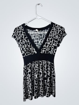 Candy Rain Black and White Dress