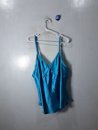 Blue Silk Camisole