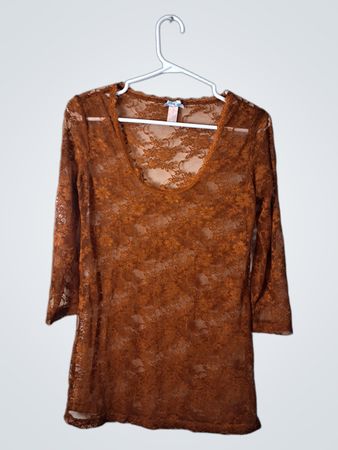 Brown Lace Top