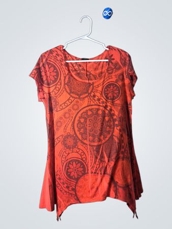 St. Sime Red Floral T-Shirt