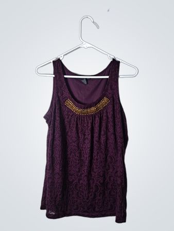 Willi Smith Purple Sleeveless Top
