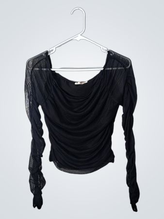 Black Long-Sleeve Top
