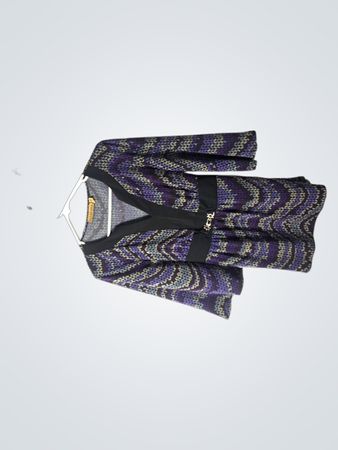 Women's Purple and Black Patterned Top
