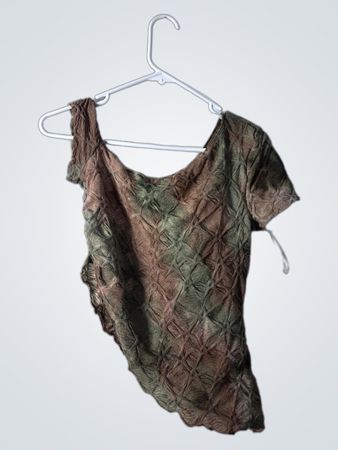 Brown and Green Camouflage Top