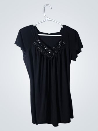 Black Embellished Top