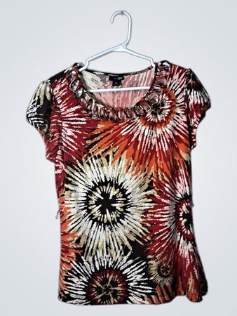Blouse with Tie-Dye Pattern