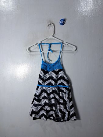 Unbranded Zigzag Print Sleeveless Mini Dress