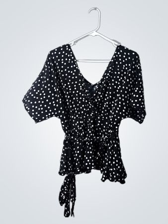 Black Polka Dot Blouse