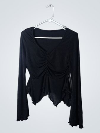 Black Long-Sleeve Top