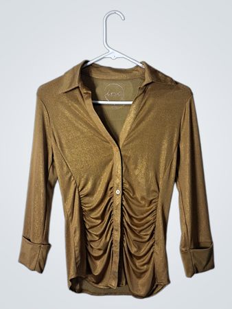 INC Gold Long Sleeve Top