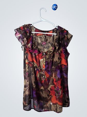 Blouse with Floral Pattern
