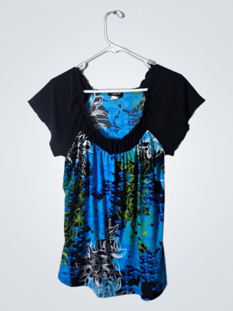 Blue Floral Top