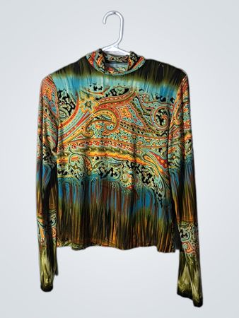 Long-Sleeve Paisley Shirt