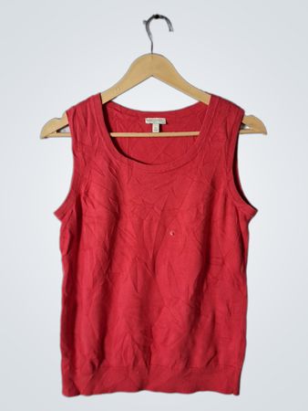 PAIGE Red Knit Tank Top