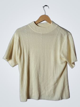 Women´s Ribbed Short Sleeve Turtleneck Sweater