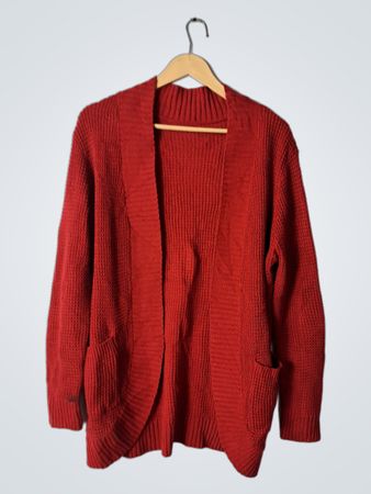 Unbranded Red Knit Cardigan