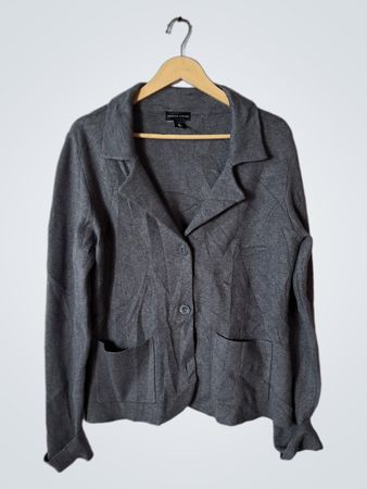 Gray Button-Down Blazer