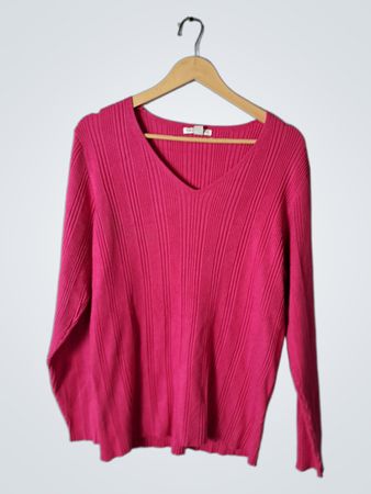 CATO Pink Ribbed Sweater