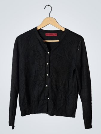 Black Buttoned Cardigan
