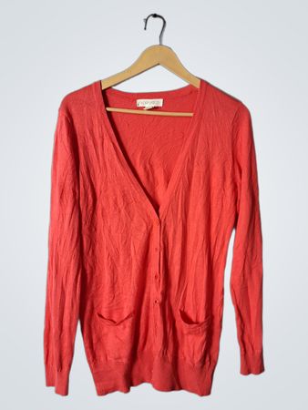 Forever 21 Red Long-Sleeve Cardigan