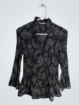 Black and White Patterned Blouse