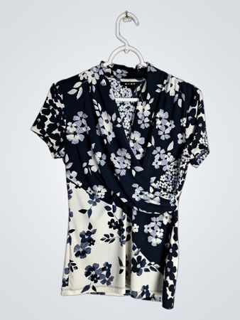 DKNY Floral Wrap Top